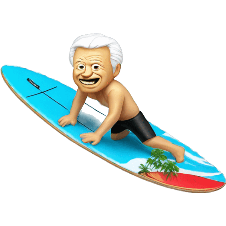 Boris Yeltsin on a surf board emoji