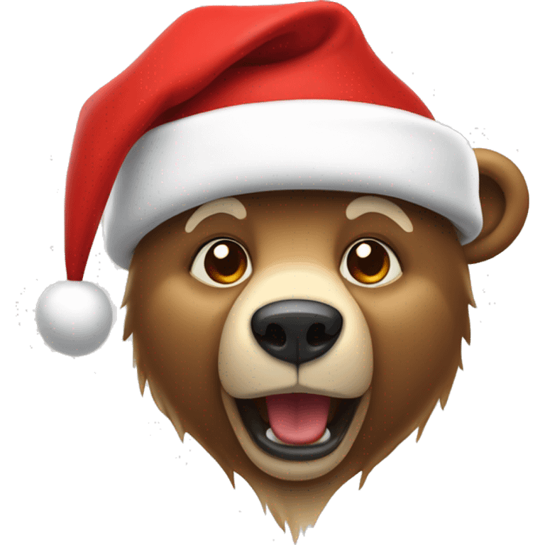 Bartholemew bear wearing Santa hat emoji