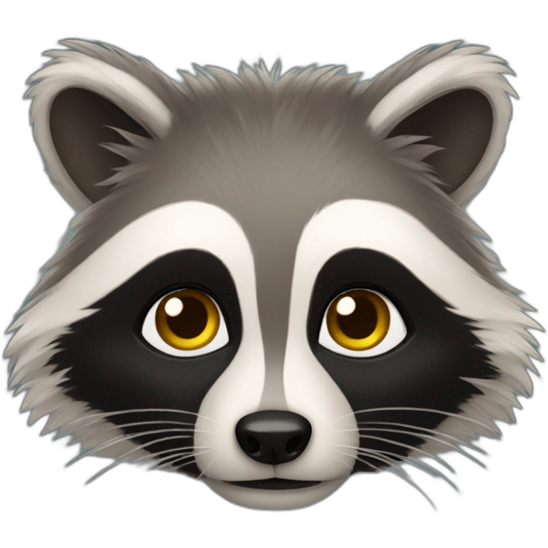 Racoon with long hair emoji