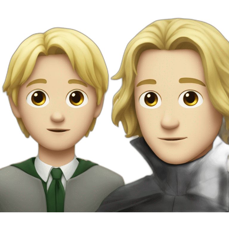 snape standing next to blonde boy emoji