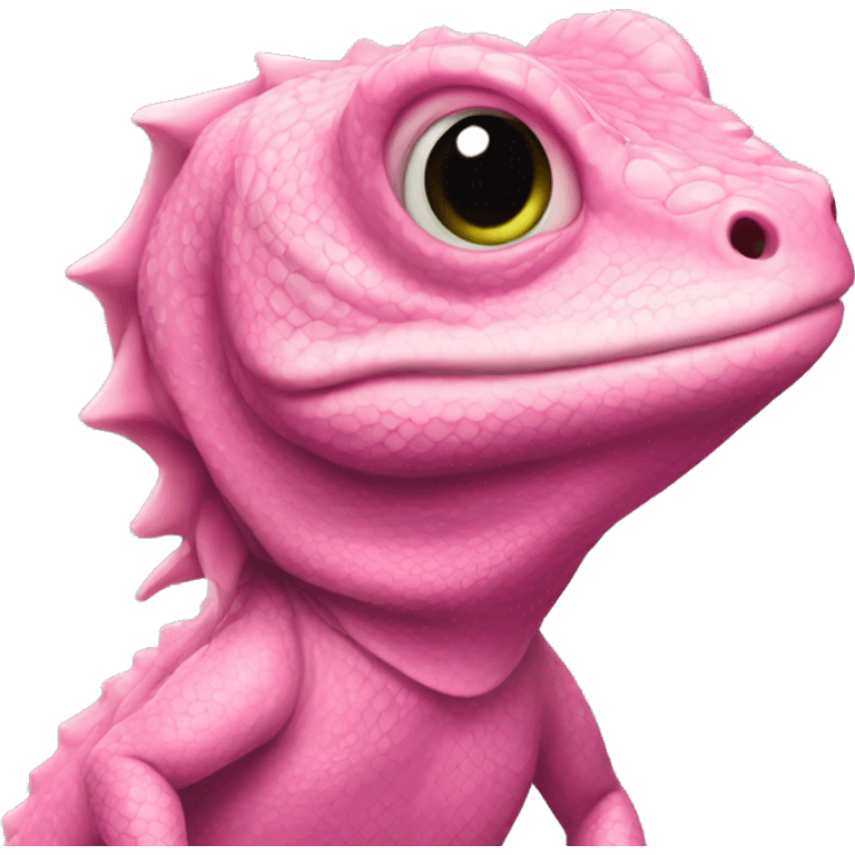 a small pink lizard  emoji