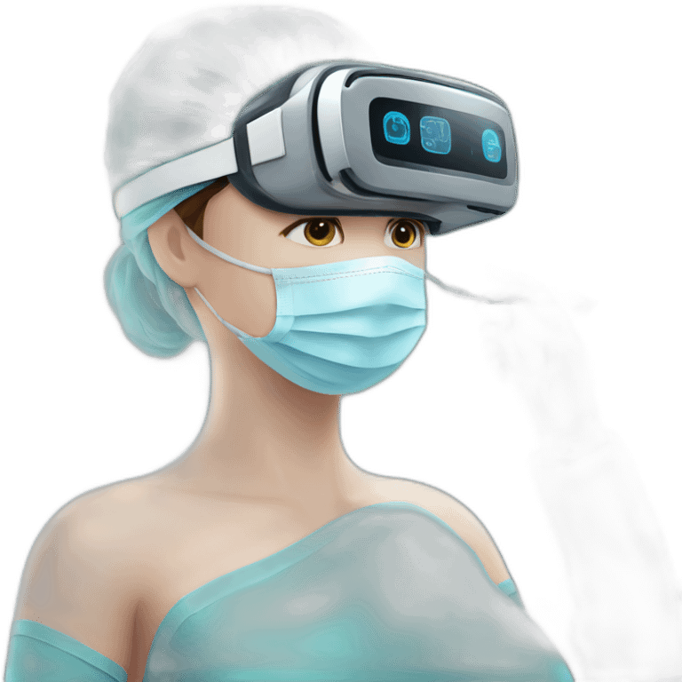 Surgeon-performing-Breast-surgery-with-virtual-reality-display emoji