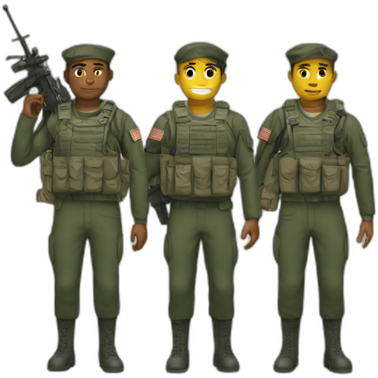 Symbol rescue military troops emoji