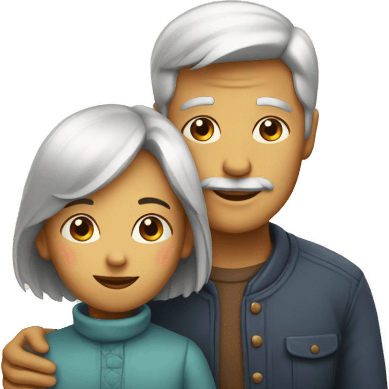 young child and old lovers emoji