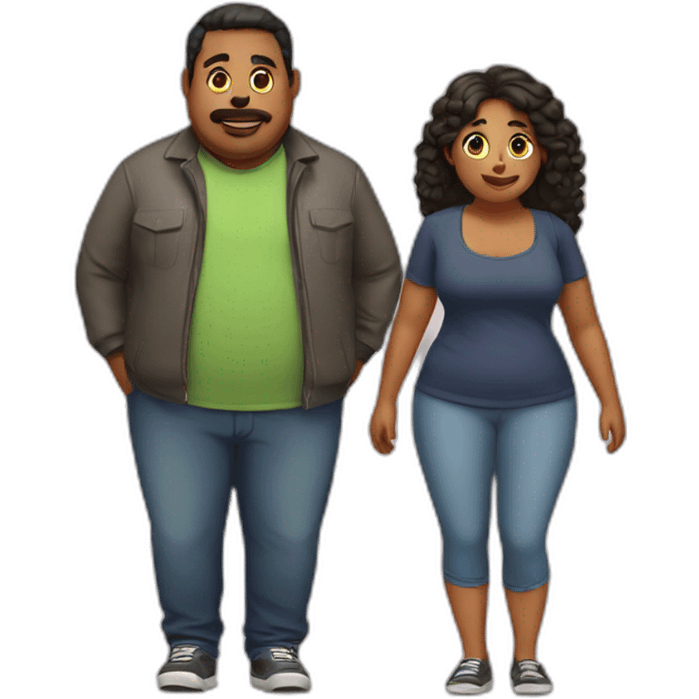 overweight couple emoji