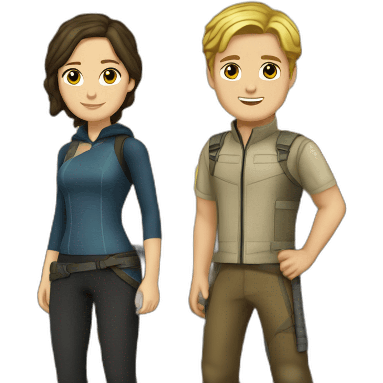 Katniss everdeen et peeta mellark emoji