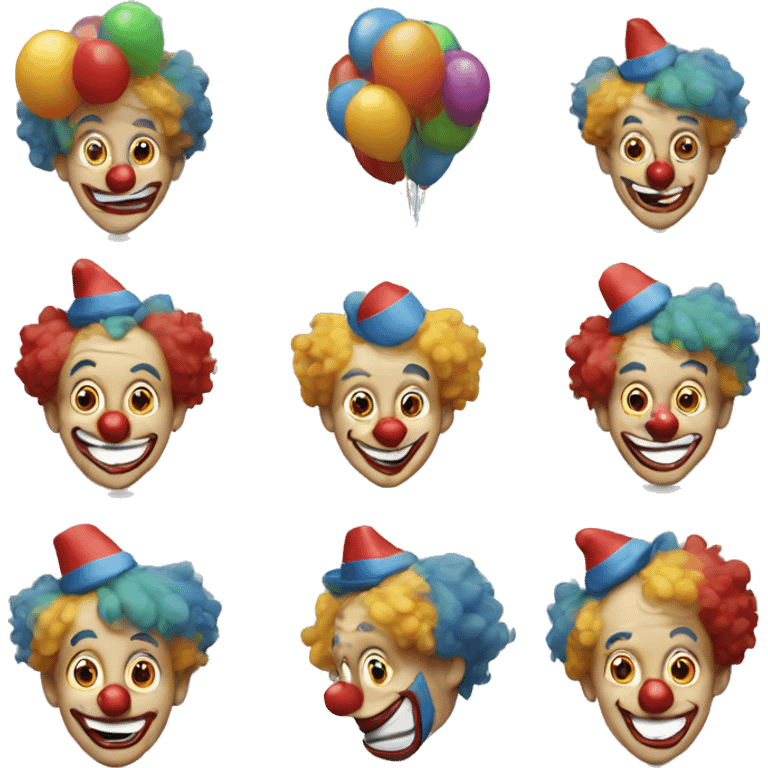 Clown smiling emoji