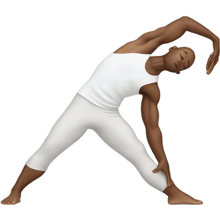 Back bend yoga white male  emoji