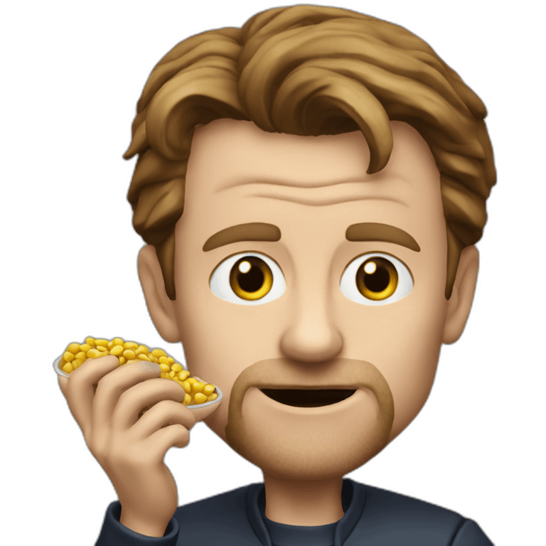 Willem defoe eating beans emoji