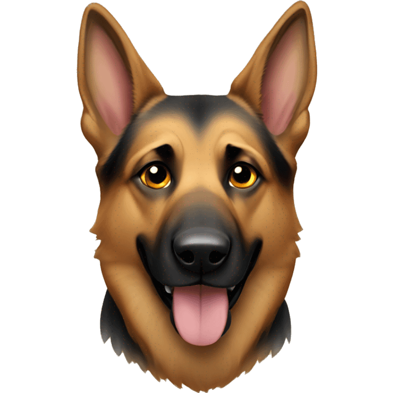 German shepherd with pumpkin emoji