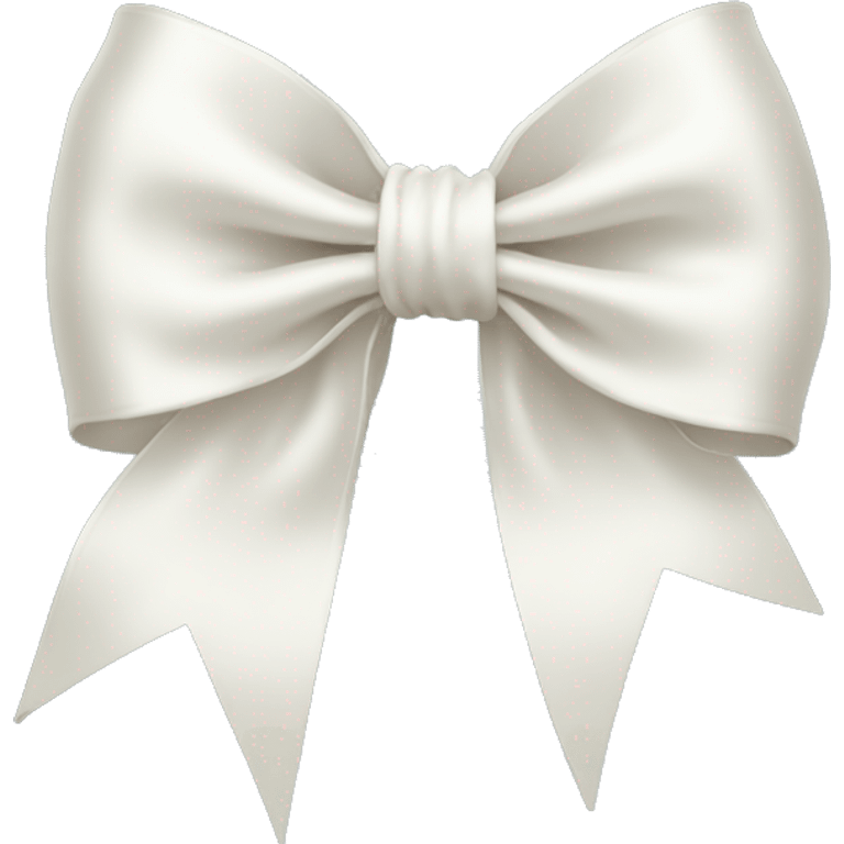 Silk white bow  emoji