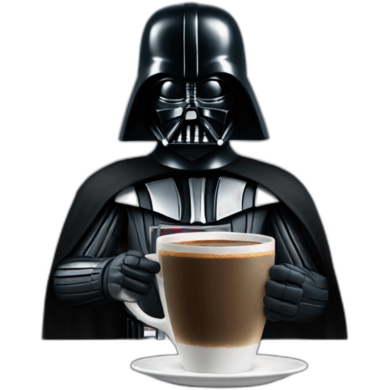 darth vader having coffee emoji