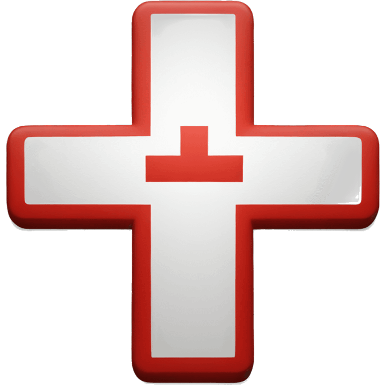 Red Cross on a white background  emoji