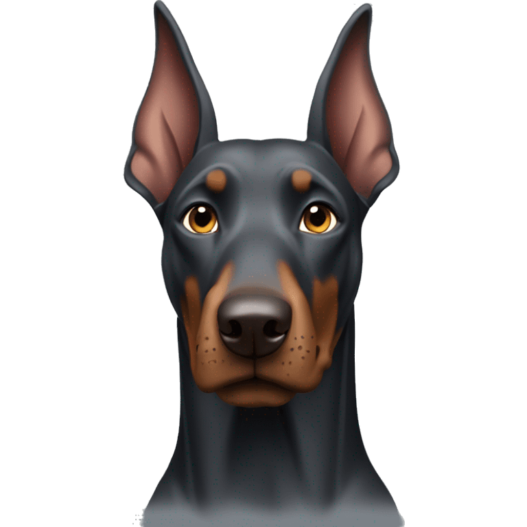 Dark Gray doberman emoji