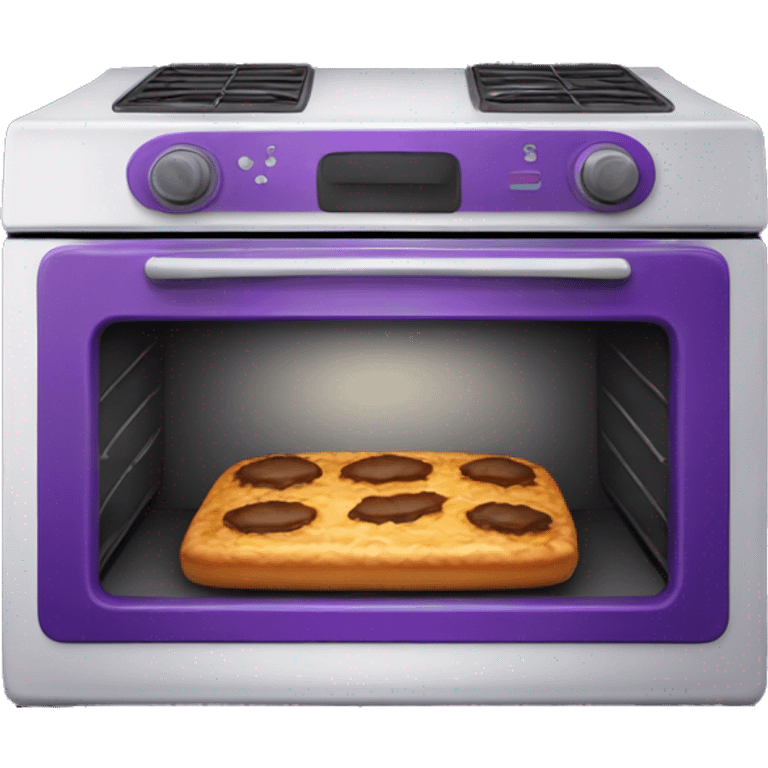 Realistic dark purple oven isolated  emoji