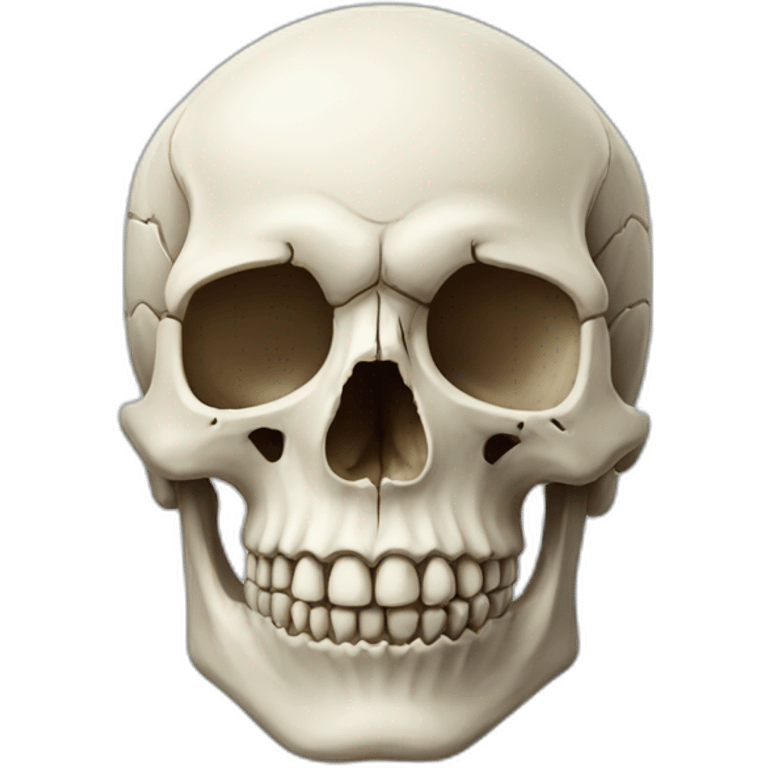 Realistic skull emoji