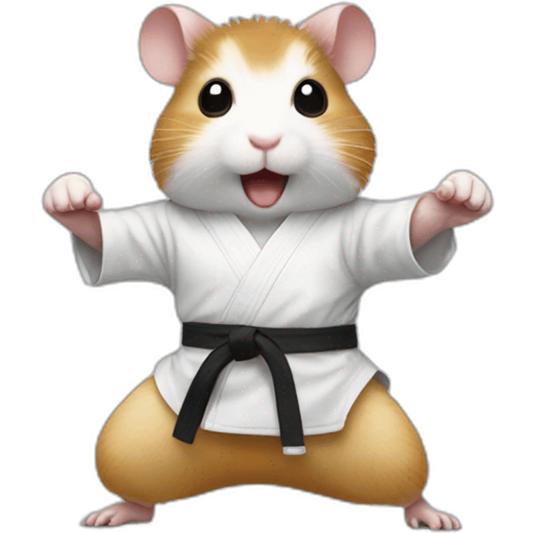 hamster playing karate emoji