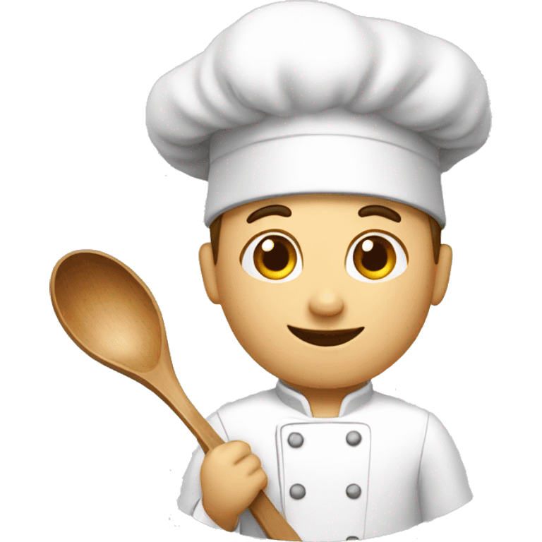 white chef with wooden spoon emoji