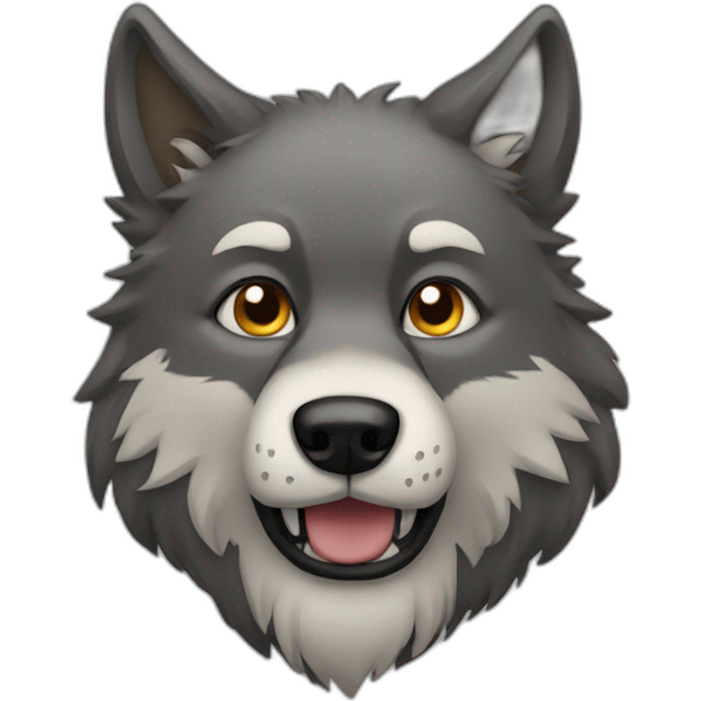 Wolf with beard emoji