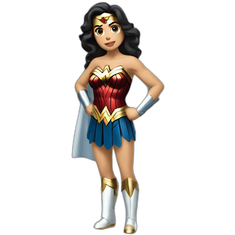 White Wonder woman stands emoji