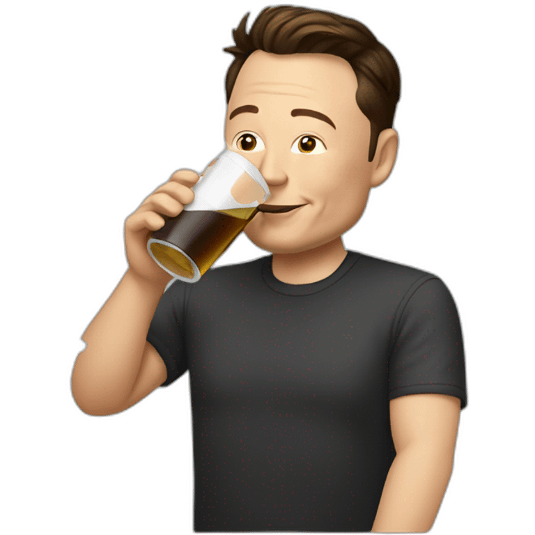 Elon musk drinking emoji