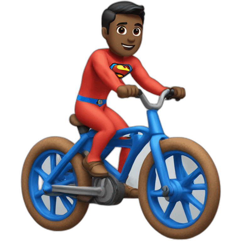 Superman riding bike emoji