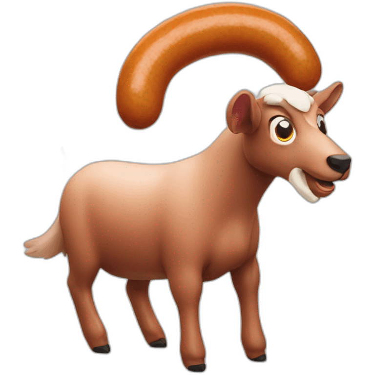 sausage goat made of sausages emoji