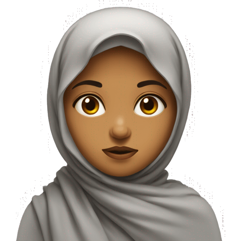 moslem girl grumpy emoji