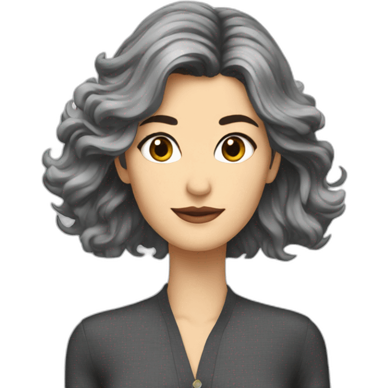 Audrey tautou grey long hair emoji