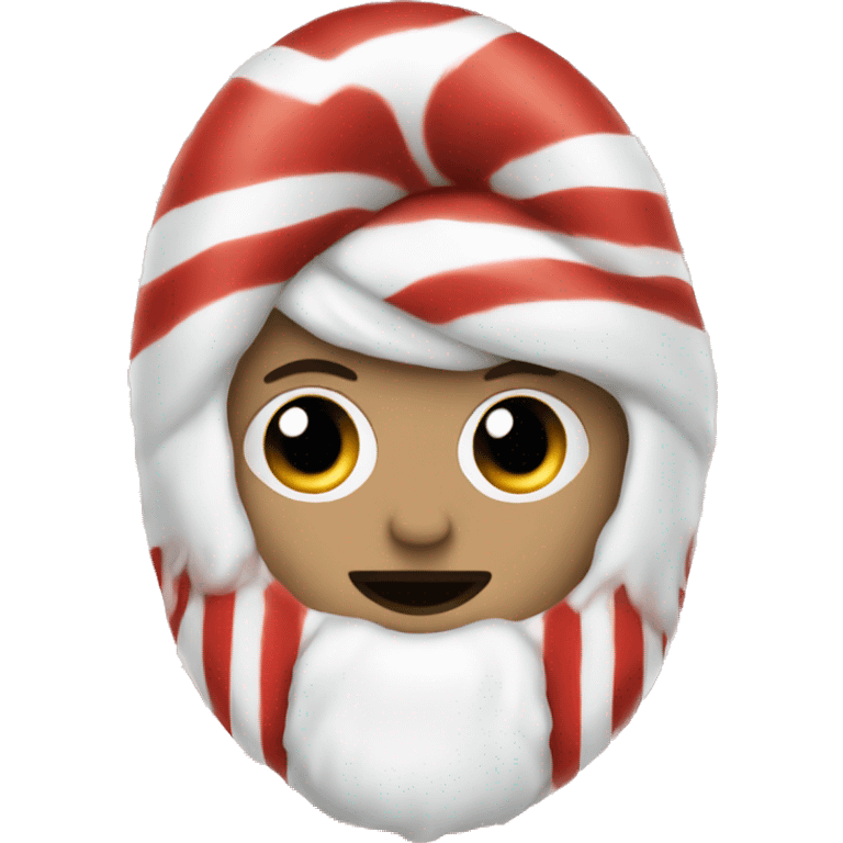 Red and white Peppermint emoji