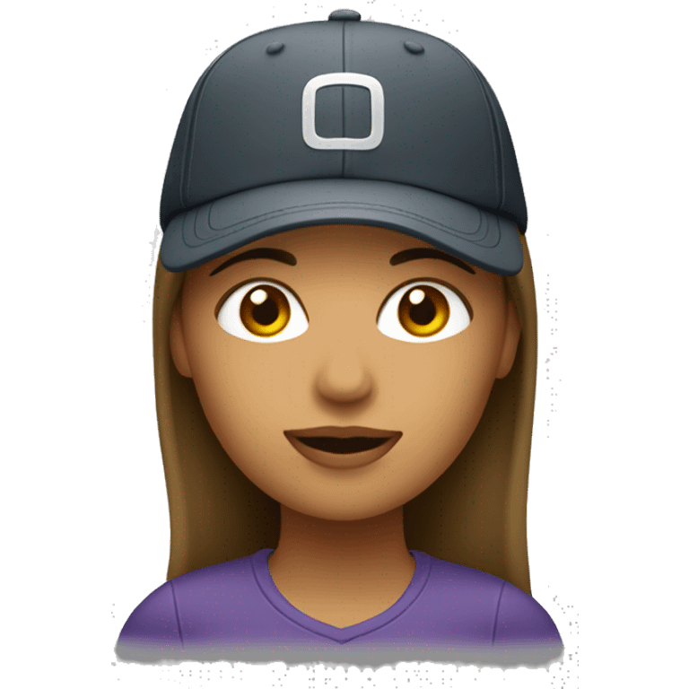 Mujer con gorra pa atrás  emoji