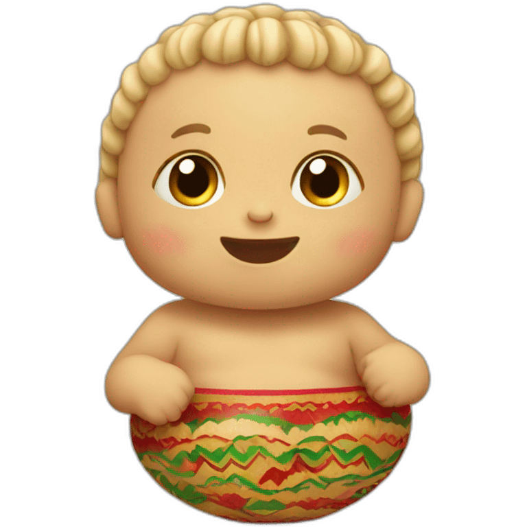 Baby shaking a Mexican rattle emoji