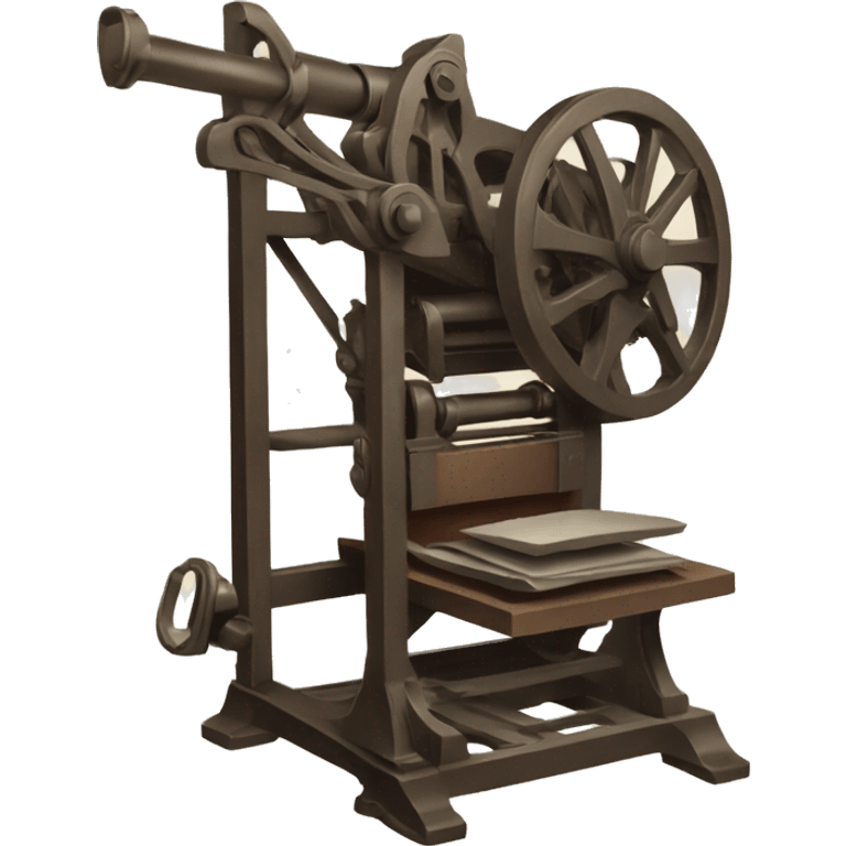 old printing press emoji