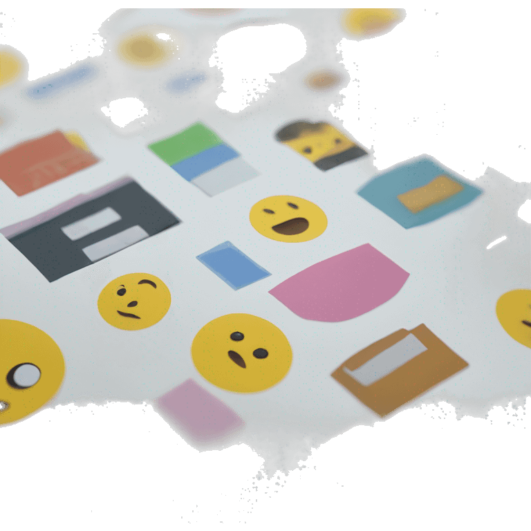 simple and small colorful flyer type glass paper newspaper emoji