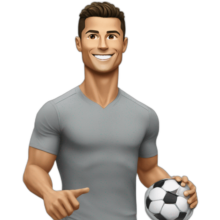 cristiano ronaldo, happy emoji