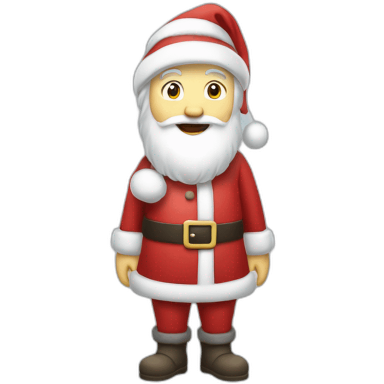 Full height Actively gesturing with hands pale skin Santa Claus in gray emoji