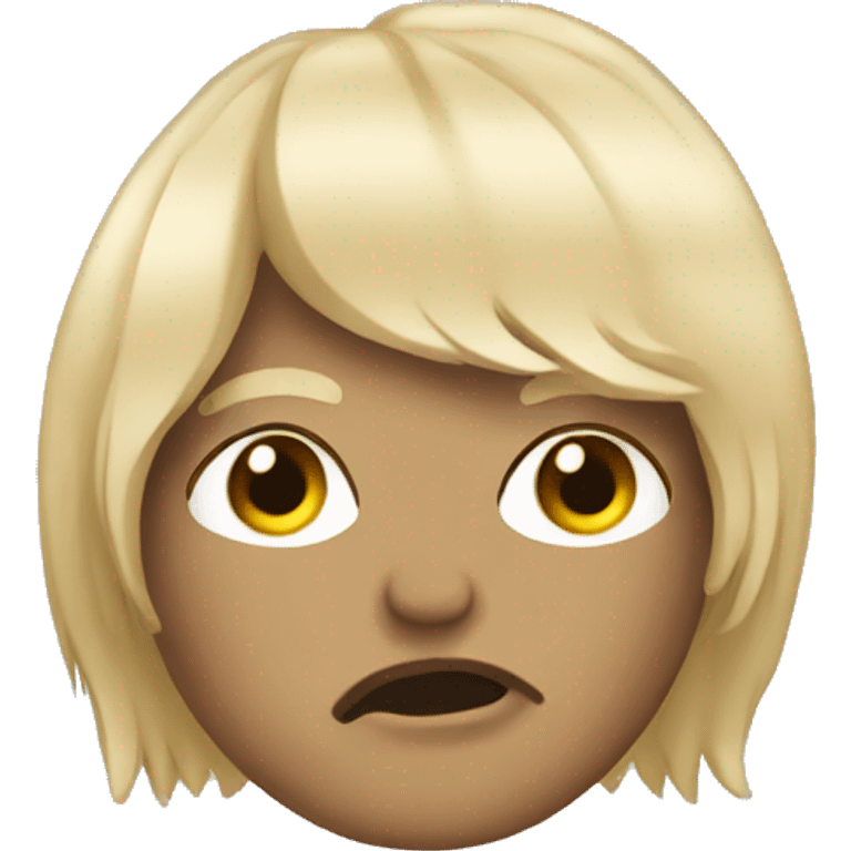 rock wearing a blonde wig emoji