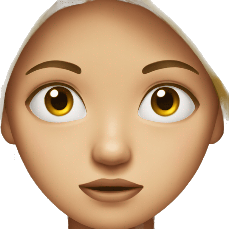 girl with one eye half closed because of anger emoji