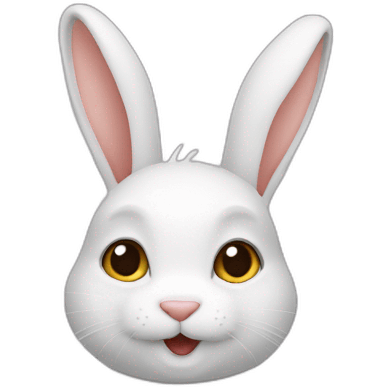 Lapin sur chat emoji