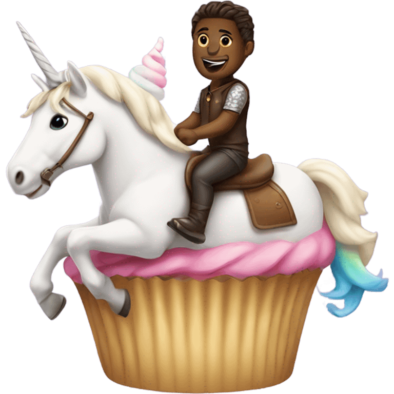 Cupcake riding unicorn  emoji