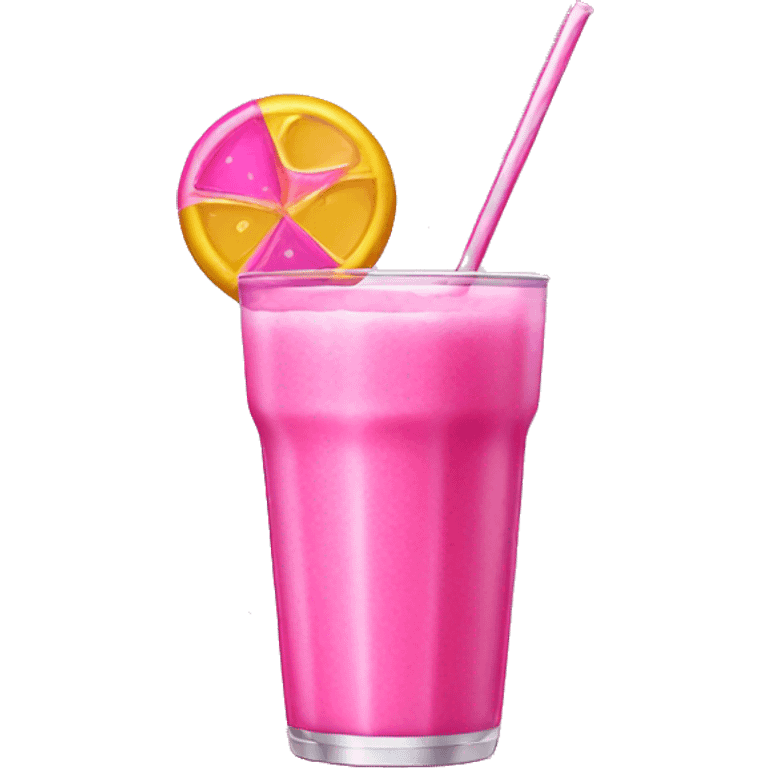 Pink drink with candy emoji