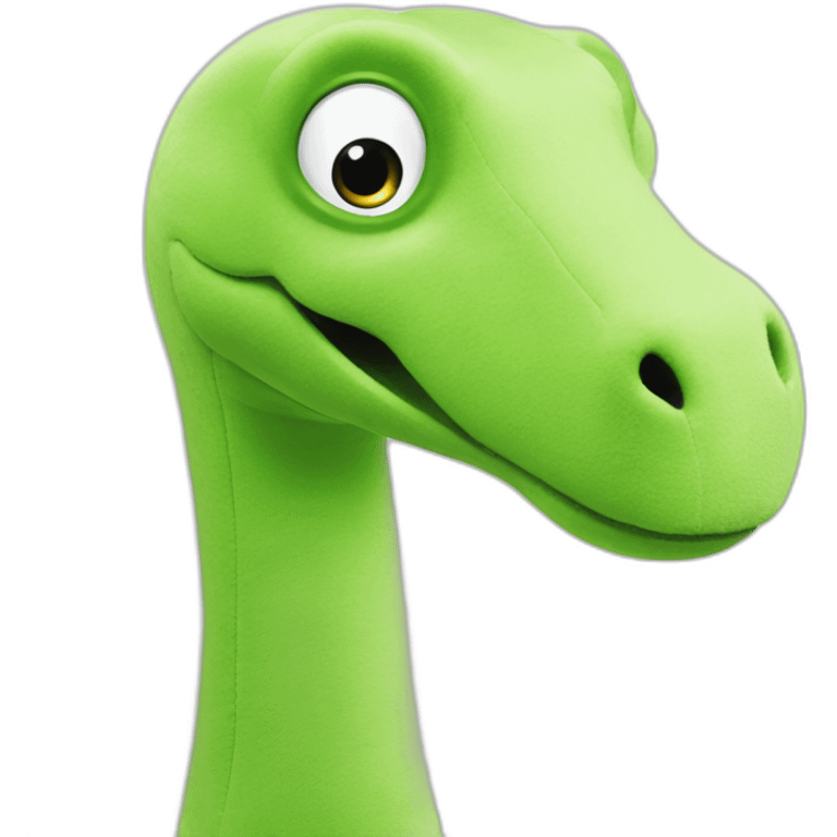 H&M green brontosaurus cuddly toy emoji