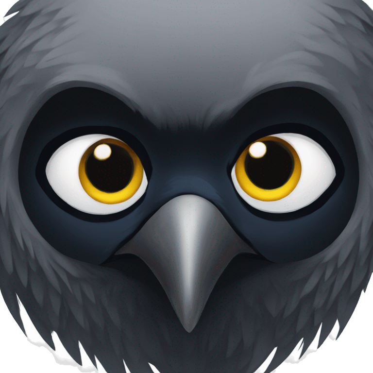 Black raven hearteyes emoji