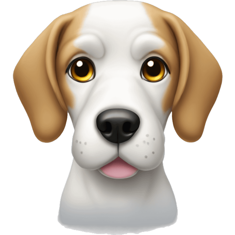 White beagle dog  emoji