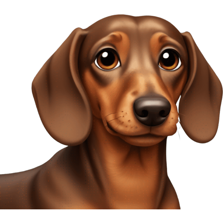 Brown dachshund  emoji