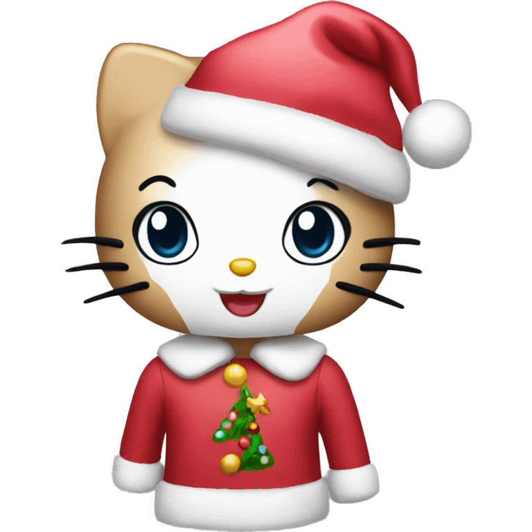 hello kitty christmas emoji