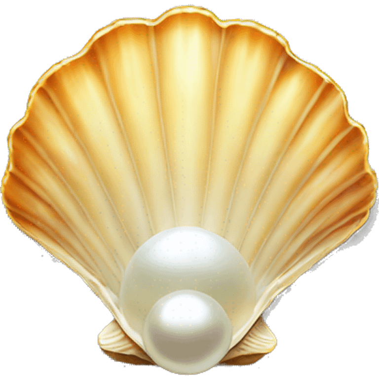 Scallop shell with pearl emoji