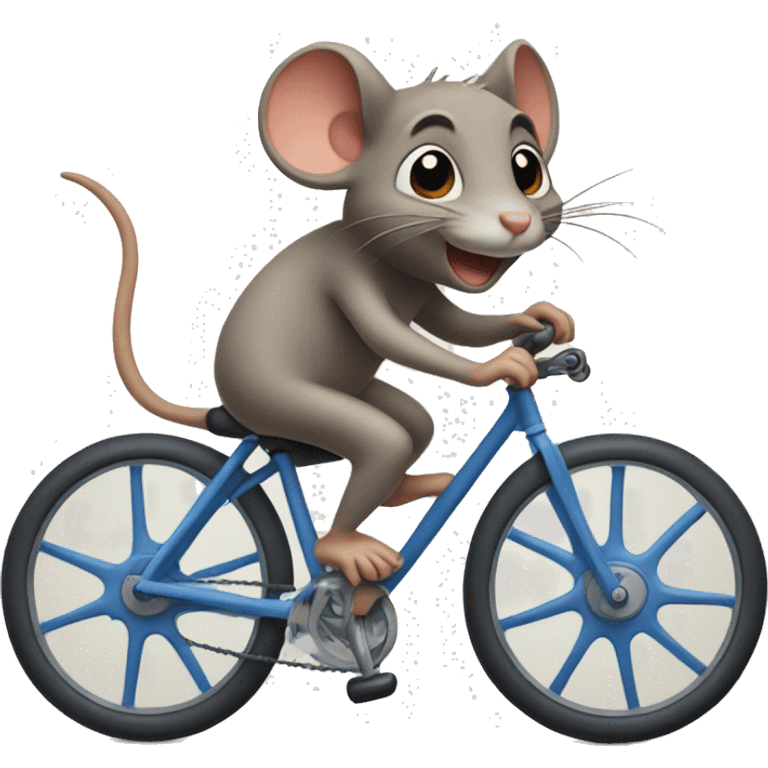 Jerry mouse riding bicycle  emoji