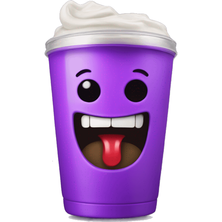 Grimace drinking a grimace shake emoji