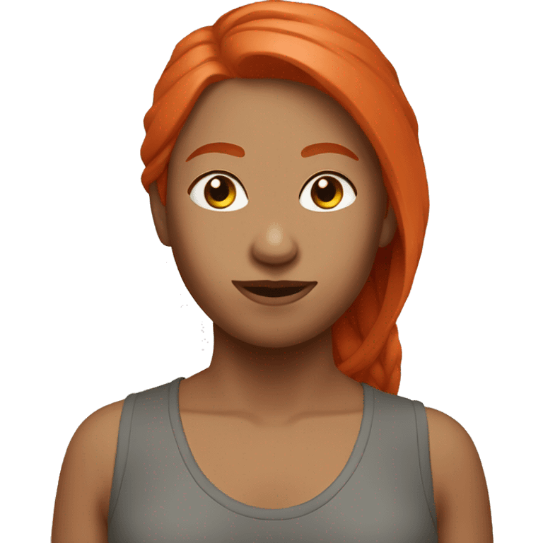 Yoga red hair  emoji